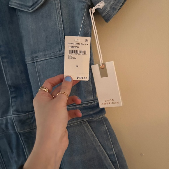 NWT Good American Fit For Success Palazzo Jumpsuit - Picture 9 of 9